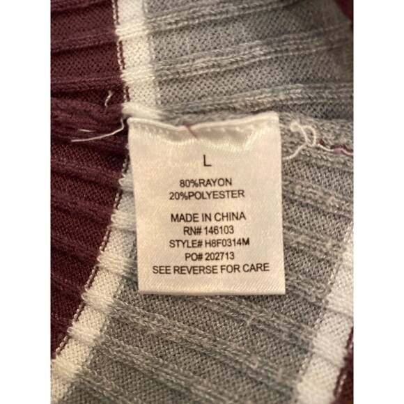 Hippie Rose Sweater Size Measures as Small says Large Corset Back Gray Purple - Picture 7 of 11